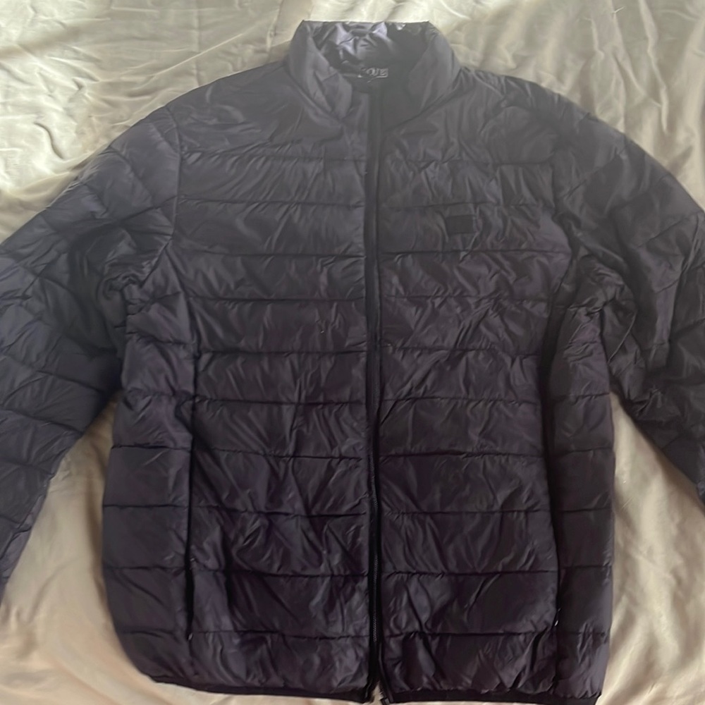 Males Large Black thin winter coat